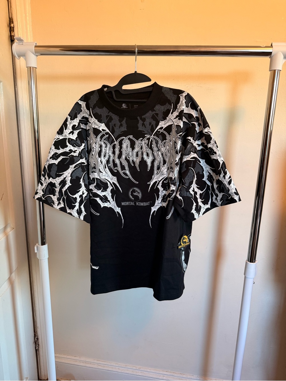 Mortal Kombat Black Graphic Tee Raiden